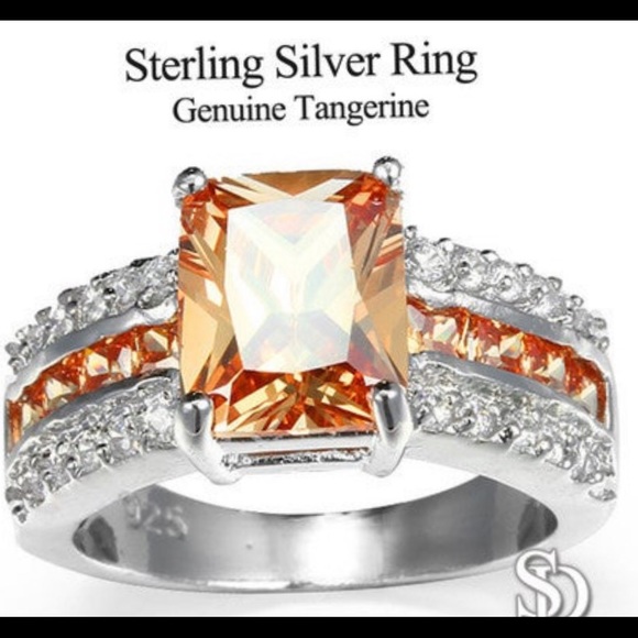 TANGERINE GEM STONE RING - Picture 3 of 4